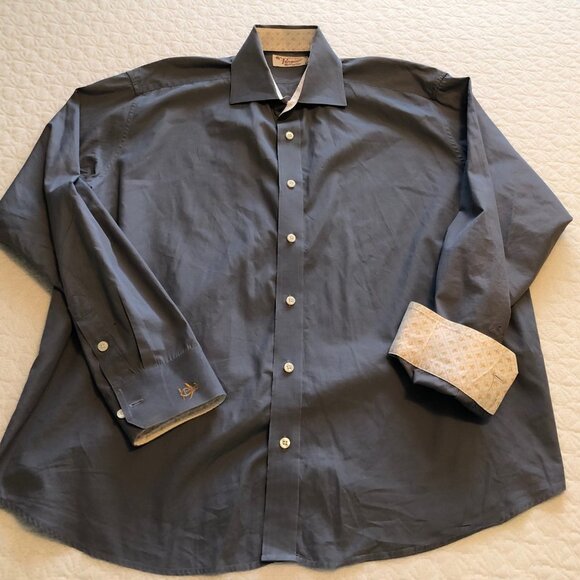 Original Penguin Collared Flip Cuff Button Down Dress shirt Men's Size XXL - Picture 1 of 10